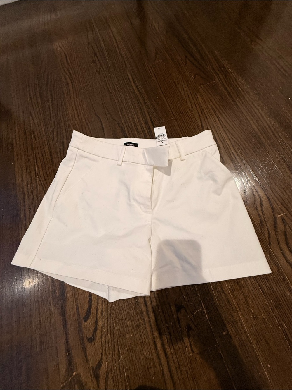 Express White Tailored Bermuda Shorts